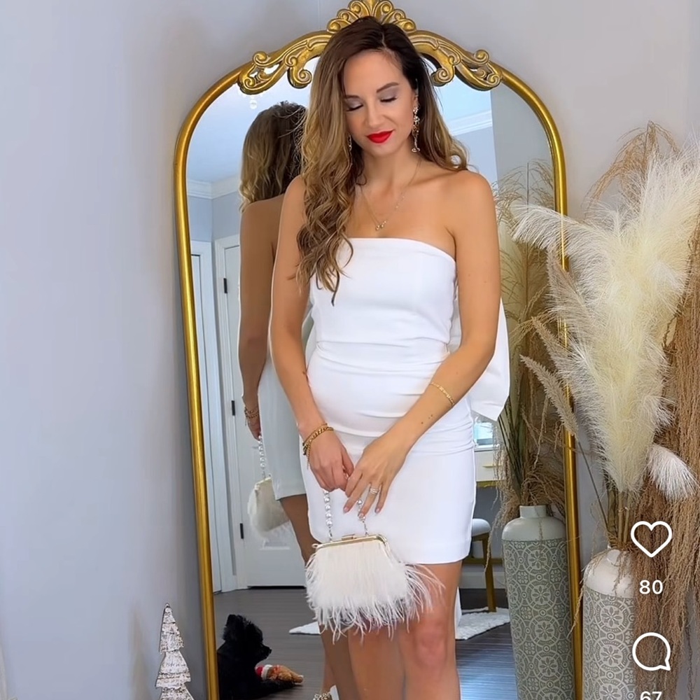 NWT Vici White Mini Bow Dress